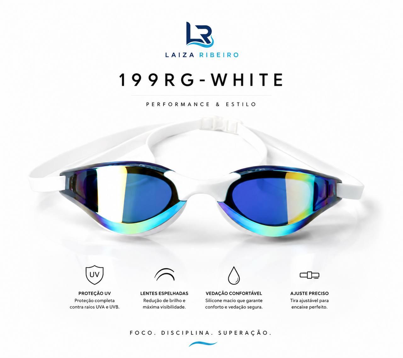 Oculos de Natação Competição 199RG-White